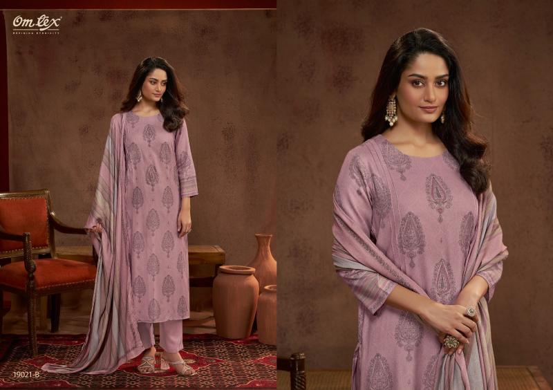 Omtex ekisha chiffon dress material wholesale price